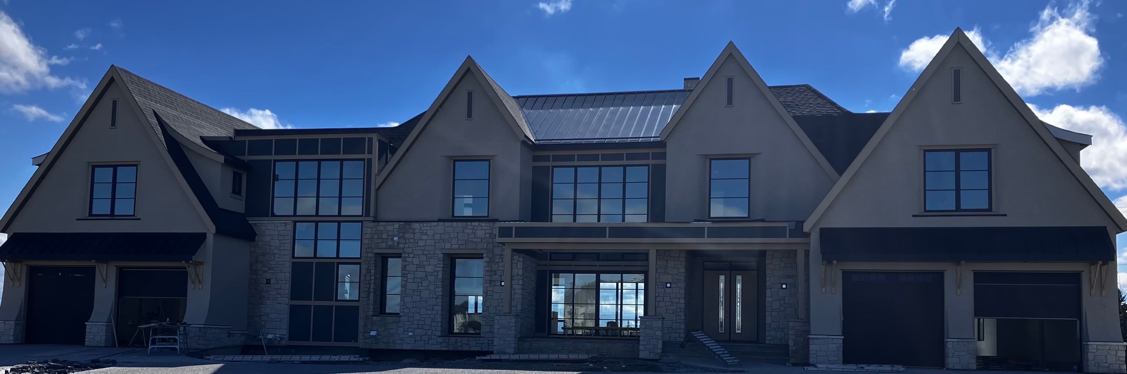 Post-construction window cleaning Calgary — new luxury build